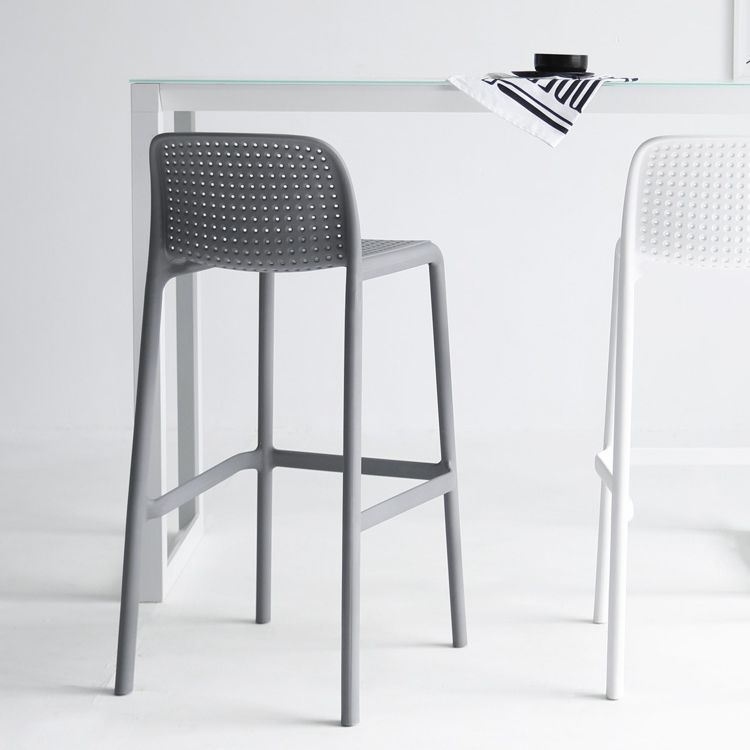 Industrial Plastic Low Back Bar Stool Armless Stackable Bar Stool Clearhalo 'Bar Furniture' 'Bar Stools' 'bar_stools' 'furn' 'furn_bar_stools' 'Furniture' 'Kitchen & Dining Furniture' 1200x1200_4f0ed203-c48f-44aa-9881-9182d5bbebbb