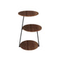24.4" Tall Scandinavian Style Side End Table Metal Abstract Side Accent Table