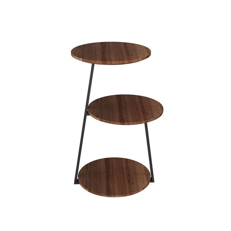 24.4" Tall Scandinavian Style Side End Table Metal Abstract Side Accent Table