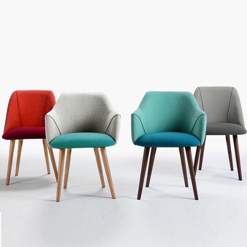 Matte Finish Fabric Arm Chair Scandinavian Solid Back Dining Chair (Set of 2) Clearhalo ' kitchen&dining_furn' 'Dining Chairs' 'Dining Tables & Seating' 'dining_chair' 'furn' 'furn_dining_chair' 'Furniture' 'furniture_dining_chair' 'Kitchen & Dining Furniture' 'kitchen' 1200x1200_4f0f39e0-e78a-4c15-8870-2a9bf40ccec6