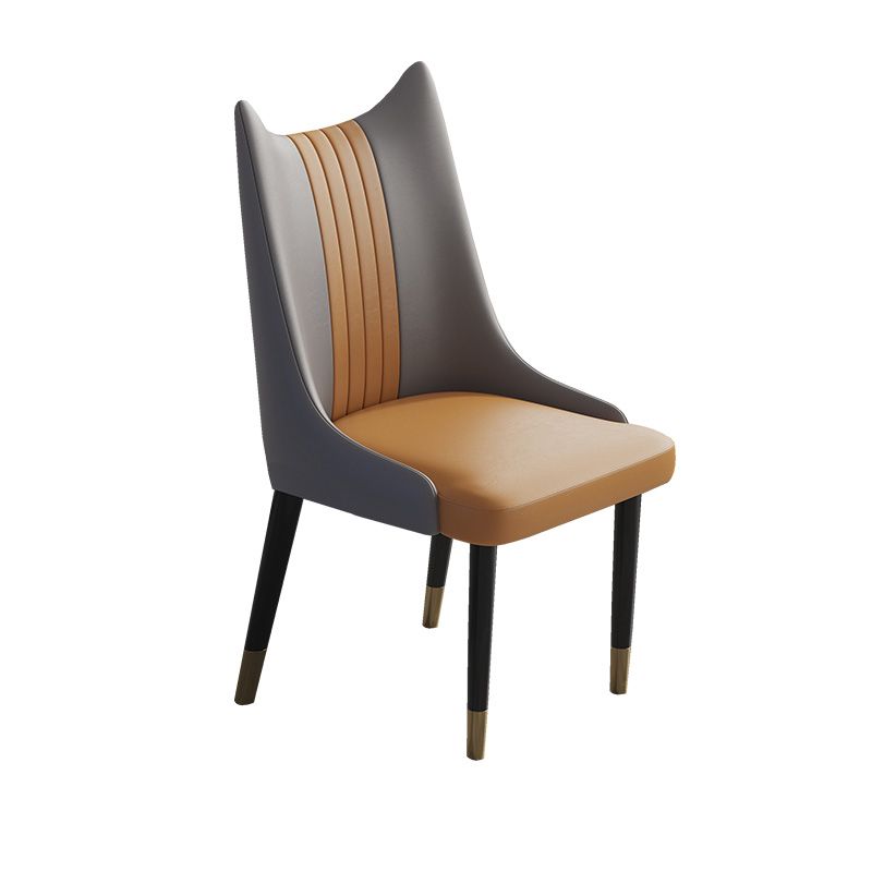 Nordic Style Leather Dining Chairs Armless Solid Back Chair for Home Clearhalo 'Dining Chairs' 'Dining Tables & Seating' 'dining_chair' 'furn' 'furn_dining_chair' 'Furniture' 'furniture_dining_chair' 'Kitchen & Dining Furniture' 1200x1200_4f11cbc2-7b52-4640-b68d-cc7fb25c6f60