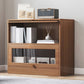 Contemporary Barrister Brown Bookshelf Engineered Wood Closed Back Shelf with Door Clearhalo 'Bookcases' 'furn' 'furn_bookcases' 'Furniture' 'furniture_bookcases' 'kitchen' 'kitchen_bookcases' 'Living Room Furniture' 'Office Furniture' 1200x1200_4f136c66-3a70-4b2f-a1c6-aa2d934ab47f
