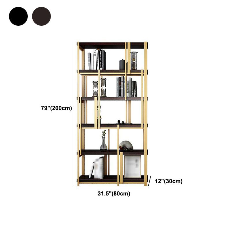 78.74"H Bookcase Glam Style Open Back Bookshelf for Office Study Room Home Clearhalo 'Bookcases' 'furn' 'furn_bookcases' 'Furniture' 'furniture_bookcases' 'kitchen' 'kitchen_bookcases' 'Living Room Furniture' 'Office Furniture' 1200x1200_4f13e823-a169-4fa9-a18d-aef7127cc813
