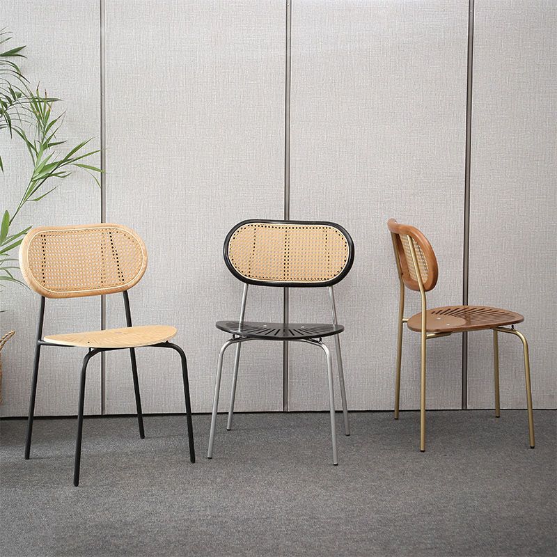 Nordic Style Kitchen Metal Dining Chair Open Back Dining Armless Side Chair Clearhalo ' kitchen&dining_furn' 'Dining Chairs' 'Dining Tables & Seating' 'dining_chair' 'furn' 'furn_dining_chair' 'Furniture' 'furniture_dining_chair' 'Kitchen & Dining Furniture' 'kitchen' 1200x1200_4f15719c-0a84-4812-b540-0948eaf85f21