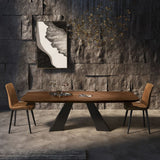 Rectangle Dining Table Industrial Style Double Pedestal Base Table for Dining Room Clearhalo ' dining_table' 'Dining Tables & Seating' 'Dining Tables' 'furn' 'furn_dining_table' 'Furniture' 'furniture_dining_table' 'Kitchen & Dining Furniture' 'kitchen&dining_furn' 'kitchen' 'kitchen_dining_table' 1200x1200_4f17dc5f-9e6f-4e69-9079-bb1b98662e88