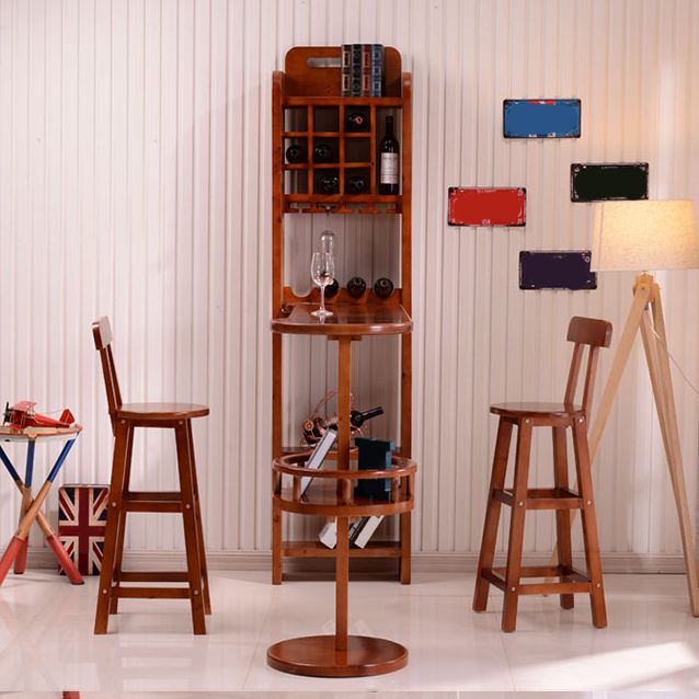 Moderner Bar-Esstisch aus Gummiholz, Ellipsen-Bartisch für die Küche