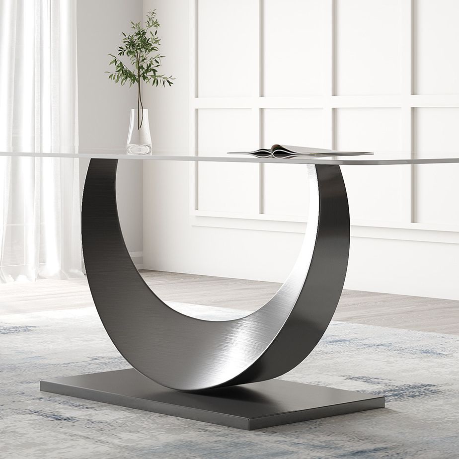 Contemporary Sintered Stone Table Set 1/3/4/5/7 Pieces Dining Set for Dining Areas Clearhalo 'Dining Room Sets' 'Dining Tables & Seating' 'dining_room_set' 'furn' 'furn_dining_room_set' 'Furniture' 'Kitchen & Dining Furniture' 1200x1200_4f18c0ac-8f36-4661-8a5c-e55fab3bfcd9