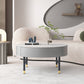 Modern Round Nesting Coffee Table Set Frame Coffee Table with Storage Clearhalo 'Coffee & Accent Tables' 'Coffee Tables' 'coffee_tables' 'furn' 'furn_coffee_tables' 'Furniture' 'Living Room Furniture' 1200x1200_4f1b13f9-60ba-468b-89e3-8470d1295fef