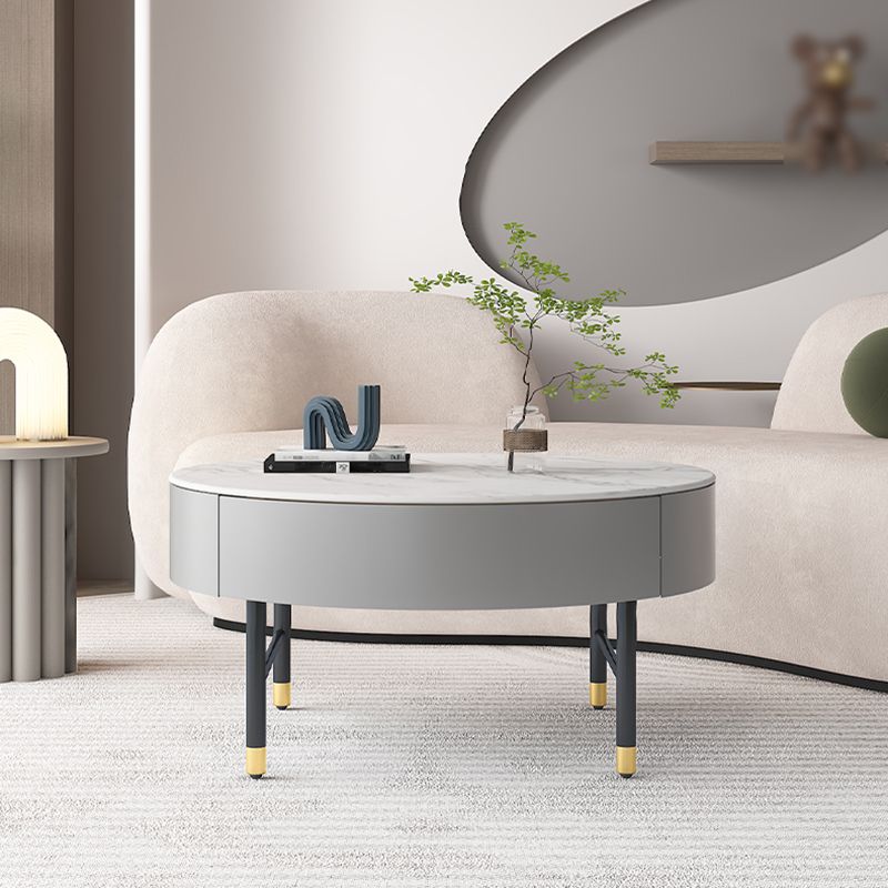 Modern Round Nesting Coffee Table Set Frame Coffee Table with Storage Clearhalo 'Coffee & Accent Tables' 'Coffee Tables' 'coffee_tables' 'furn' 'furn_coffee_tables' 'Furniture' 'Living Room Furniture' 1200x1200_4f1b13f9-60ba-468b-89e3-8470d1295fef