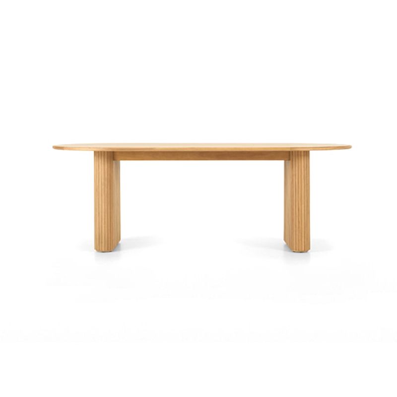 Tavolo da pranzo in stile contemporaneo tavolo in legno massiccio ovale per cucina domestica