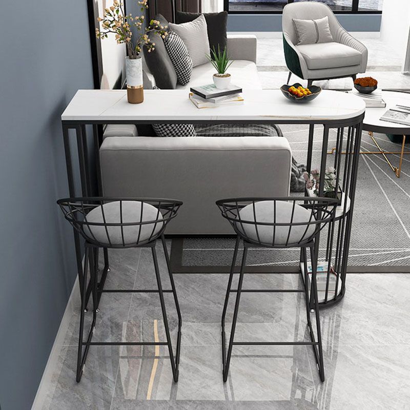 Glam Style Storage Bar Table Gold Frame 42 Inch Height Table for Restaurant Clearhalo 'Bar Furniture' 'Bar Tables' 'bar_tables' 'furn' 'furn_bar_tables' 'Furniture' 'furniture_bar_tables' 'Kitchen & Dining Furniture' 'kitchen&dining_furn' 'kitchen' 1200x1200_4f1d85c7-c89d-428d-aa01-1e7c1d17e51c