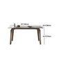 Rectangle Modern DiningTable Sintered Stone Top Ash Base Table with 4 Legs
