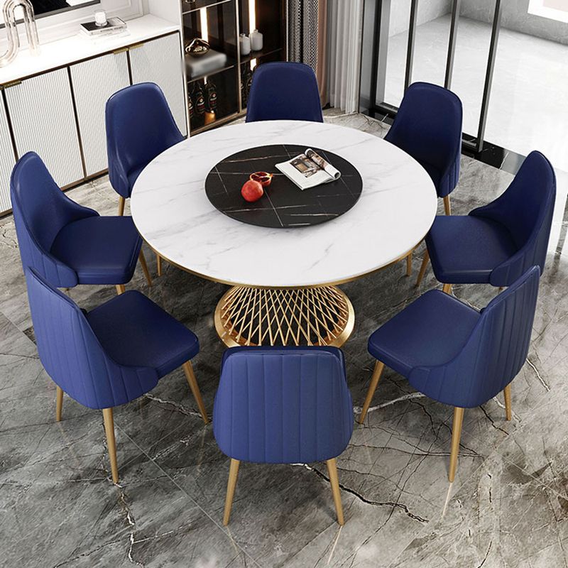 Traditional Luxury Round Stone Dining Table Pedestal Casual Dining Table Clearhalo 'Dining Tables & Seating' 'Dining Tables' 'dining_table' 'Furniture' 'furniture_dining_table' 'Kitchen & Dining Furniture' 'kitchen' 'kitchen_dining_table' 1200x1200_4f1e9cee-bc9d-4064-9e5e-a783b5dfc4d6