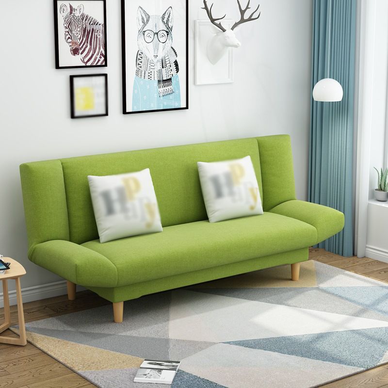 Linen Armless Sleeper with 2 Pillows Back for Apartment 29.53" Clearhalo 'furn' 'furn_sofas' 'Furniture' 'Living Room Furniture' 'Sofa' 'sofas' 1200x1200_4f247cf3-3374-4ee9-a393-2a413c43d2b4