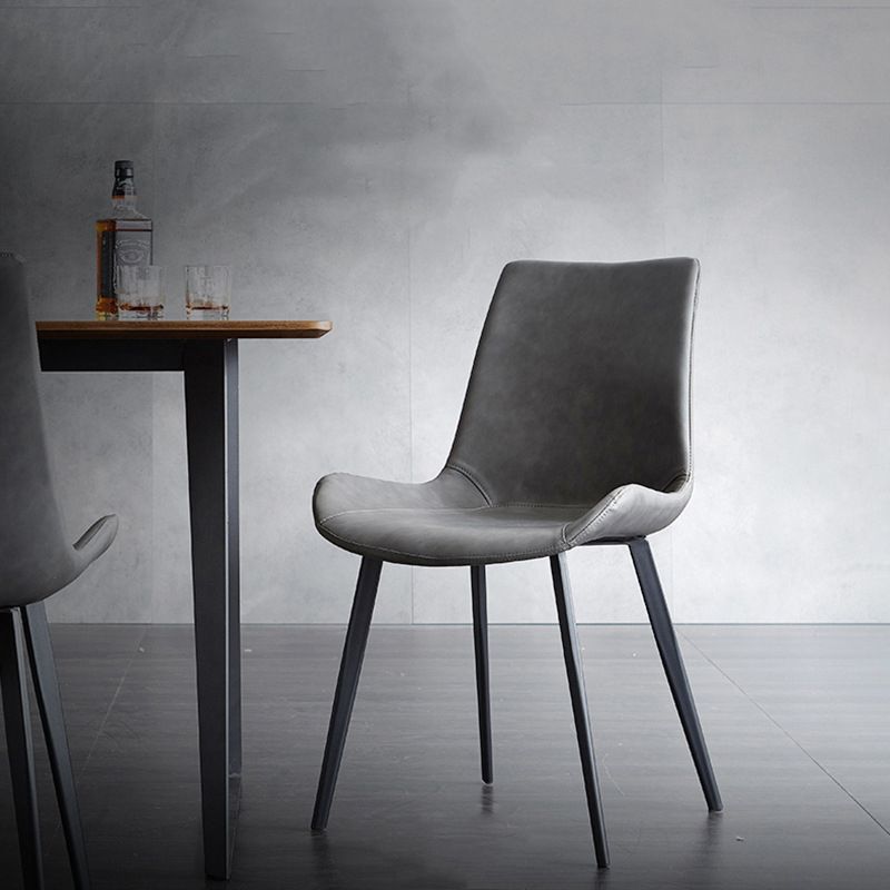 Modern Style Faux Leather Chair 20'' Wide Parsons Dining Chair for Home Use Clearhalo ' kitchen&dining_furn' 'Dining Chairs' 'Dining Tables & Seating' 'dining_chair' 'furn' 'furn_dining_chair' 'Furniture' 'furniture_dining_chair' 'Kitchen & Dining Furniture' 'kitchen' 1200x1200_4f24bcbb-b1e1-488d-8b33-5ade4306db13