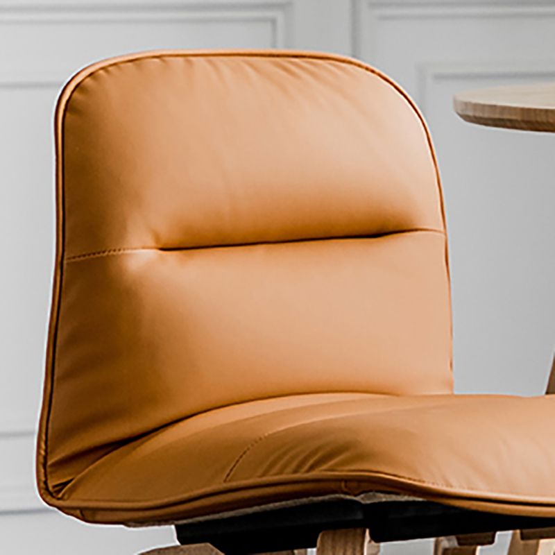 Scandinavian Faux Leather Dining Chairs Armless Solid Back Chair Clearhalo ' kitchen&dining_furn' 'Dining Chairs' 'Dining Tables & Seating' 'dining_chair' 'furn' 'furn_dining_chair' 'Furniture' 'furniture_dining_chair' 'Kitchen & Dining Furniture' 'kitchen' 1200x1200_4f25fa1f-4b28-4b98-a92b-1769ad1cb995