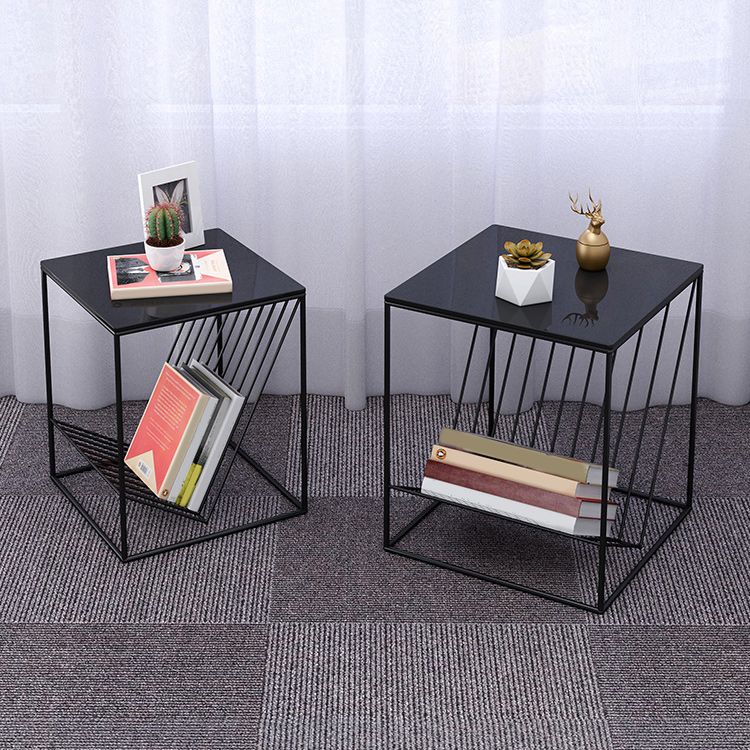 Modern Frame Coffee Table Glass Top Coffee Cocktail Table for Living Room Clearhalo 'Coffee & Accent Tables' 'Coffee Tables' 'coffee_tables' 'furn' 'furn_coffee_tables' 'Furniture' 'Living Room Furniture' 1200x1200_4f26a4ff-2b88-4684-bcbb-9094aef8d2ab