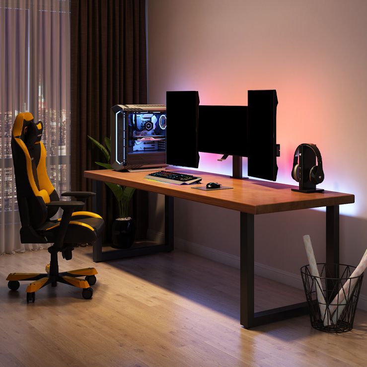 Modern Style Office Desk Rectangle Solid Wood Desk for Home Use Clearhalo 'Furniture' 'furniture_office_desk' 'Office Desks' 'Office Furniture' 'office_desk' 1200x1200_4f26dff3-0e13-4bbb-bac2-f0087d263d33