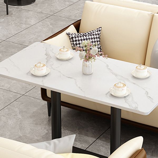 Modern Sintered Stone Dining Table Black Frame Dinner Table for Dining Room Clearhalo ' dining_table' 'Dining Tables & Seating' 'Dining Tables' 'furn' 'furn_dining_table' 'Furniture' 'furniture_dining_table' 'Kitchen & Dining Furniture' 'kitchen&dining_furn' 'kitchen' 'kitchen_dining_table' 1200x1200_4f2821f5-9782-4e34-8f2a-749654dc2010