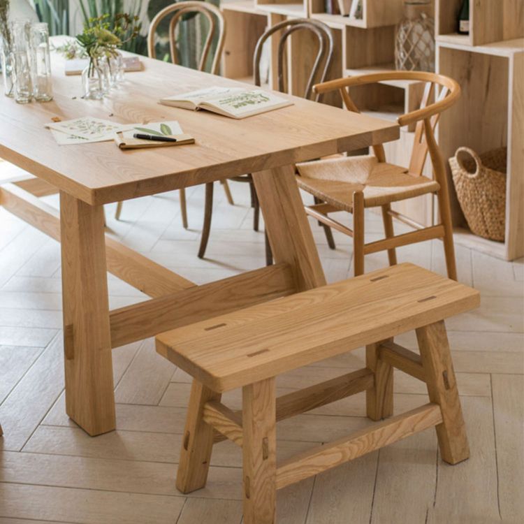 Solid Wood Rectangle Dining Table in Nature Contemporary Wooden Table with Trestle Base Clearhalo ' dining_table' 'Dining Tables & Seating' 'Dining Tables' 'furn' 'furn_dining_table' 'Furniture' 'furniture_dining_table' 'Kitchen & Dining Furniture' 'kitchen&dining_furn' 'kitchen' 'kitchen_dining_table' 1200x1200_4f2828af-65ae-492f-addb-bb6785bc7090
