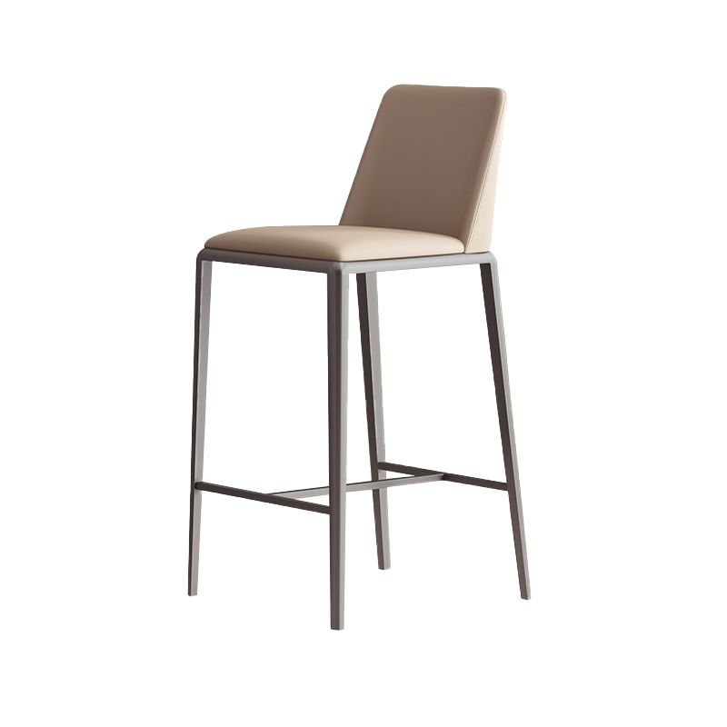 Tabourets de bar rembourrés tabourets à bascule bas du dos avec base en métal