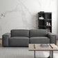 27.55" High Cushions Sofa Faux Genuine Leather Square Arm Sofa