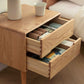 Scandinavian Wooden Bedside Cabinet with 2 Drawer for Bedroom