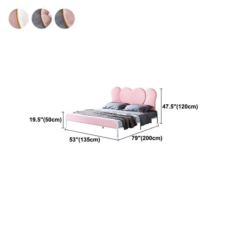 Standardbett, Metall und Polsterbett mit Kopfteil und Fußbrett