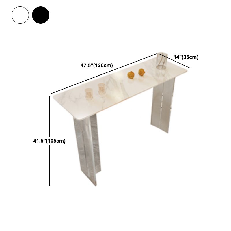 Contemporary Style Stone Bar Table Standard Height Bistro Pub Table ...