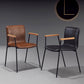 Industrial Style Leather Dining Side Chairs Solid Back Armless Chairs for Home Use Clearhalo ' kitchen&dining_furn' 'Dining Chairs' 'Dining Tables & Seating' 'dining_chair' 'furn' 'furn_dining_chair' 'Furniture' 'furniture_dining_chair' 'Kitchen & Dining Furniture' 'kitchen' 1200x1200_4f2c36de-335b-4b78-a925-f3d29a38e0ca