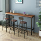 Pine Wood Bar Table Industrial Bar Table with Black Trestle Base Clearhalo 'Bar Furniture' 'Bar Tables' 'bar_tables' 'furn' 'furn_bar_tables' 'Furniture' 'furniture_bar_tables' 'Kitchen & Dining Furniture' 1200x1200_4f2cb5fd-7e85-4d4c-8b82-32270aa6ea22