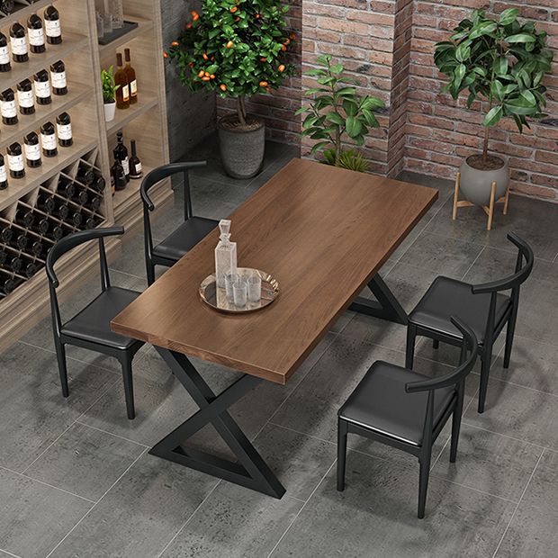 1/3/4/5 Pcs Metal Industrial Dining Set with Rectangle Table Dinette Set with Wooden Bench Clearhalo 'Dining Room Sets' 'Dining Tables & Seating' 'dining_room_set' 'furn' 'furn_dining_room_set' 'Furniture' 'furniture_dining_room_set' 'Kitchen & Dining Furniture' 'kitchen&dining_furn' 'kitchen' 1200x1200_4f2d857d-ebb6-4dcb-b8bc-90479b3115ab