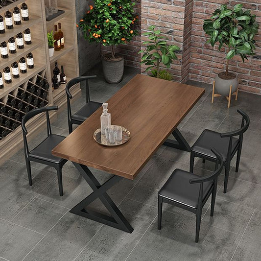 1/3/4/5 Pcs Metal Industrial Dining Set with Rectangle Table Dinette Set with Wooden Bench Clearhalo 'Dining Room Sets' 'Dining Tables & Seating' 'dining_room_set' 'furn' 'furn_dining_room_set' 'Furniture' 'furniture_dining_room_set' 'Kitchen & Dining Furniture' 'kitchen&dining_furn' 'kitchen' 1200x1200_4f2d857d-ebb6-4dcb-b8bc-90479b3115ab