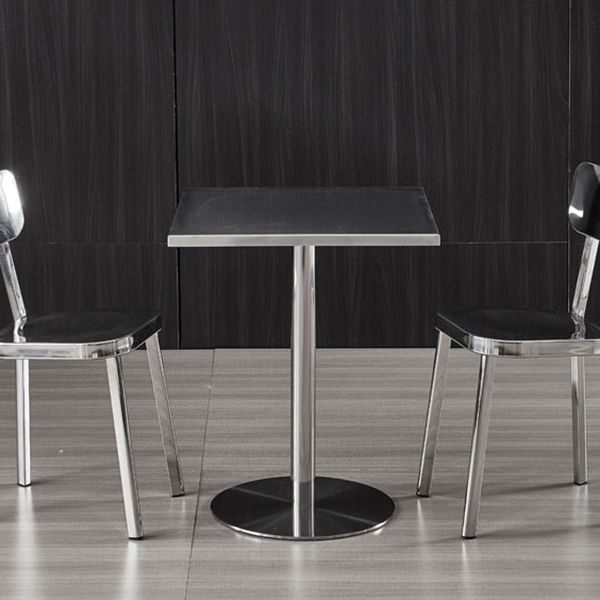 Metal Industrial Square Dining Table Stainless Steel Table for Kitchen and Dining Room Clearhalo 'Dining Tables & Seating' 'Dining Tables' 'dining_table' 'furn' 'furn_dining_table' 'Furniture' 'Kitchen & Dining Furniture' 1200x1200_4f2da9a3-bf6a-42bd-b882-4babb4f34013
