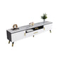 Gorgeous TV Stand Console With Record Storage , Glass and Wood TV Stand in Grey / White Clearhalo 'furn' 'furn_tv_stands_entertainment_centers' 'Furniture' 'Living Room Furniture' 'TV Stands & Entertainment Centers' 'TV Stands & Media Storage Furniture' 'tv_stands_entertainment_centers' 1200x1200_4f2e4dca-a510-4c41-8e10-060fb5180f9e