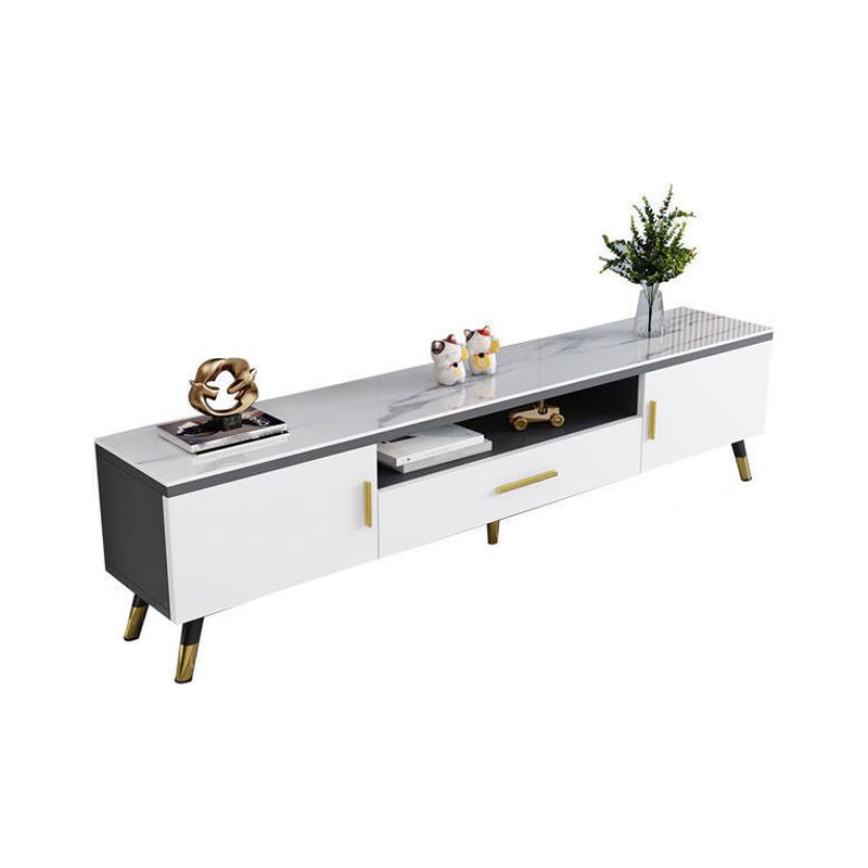 Gorgeous TV Stand Console With Record Storage , Glass and Wood TV Stand in Grey / White Clearhalo 'furn' 'furn_tv_stands_entertainment_centers' 'Furniture' 'Living Room Furniture' 'TV Stands & Entertainment Centers' 'TV Stands & Media Storage Furniture' 'tv_stands_entertainment_centers' 1200x1200_4f2e4dca-a510-4c41-8e10-060fb5180f9e