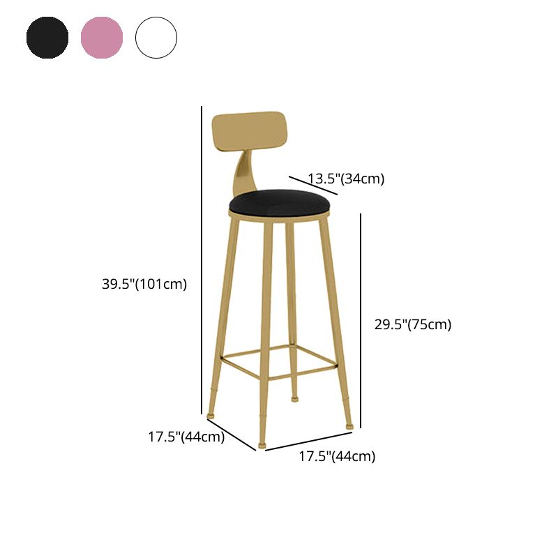 Scandinavian Round Low Back Counter Stools Upholstered Bar Stools with Cushion Clearhalo 'Bar Furniture' 'Bar Stools' 'bar_stools' 'furn' 'furn_bar_stools' 'furniture_bar_stools' 'Kitchen & Dining Furniture' 'kitchen&dining_furn' 'kitchen' 'kitchen_furn' Furniture' 1200x1200_4f2e86fd-2a02-4027-b079-65b627cca554