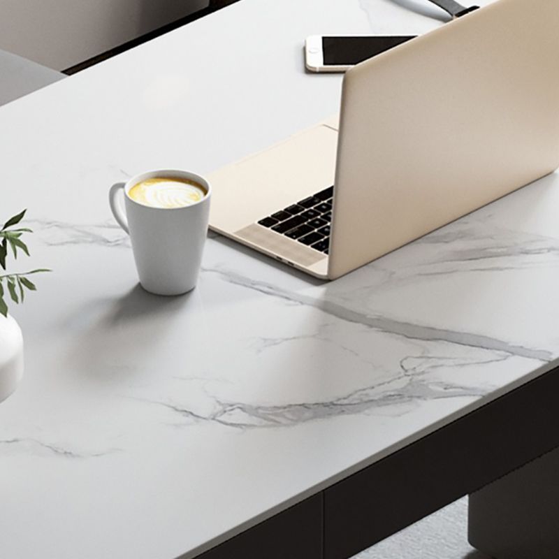 Zeitgenössischer Stein Schreibtisch Schlafzimmer Büroschreibtisch mit 3 Schubladen