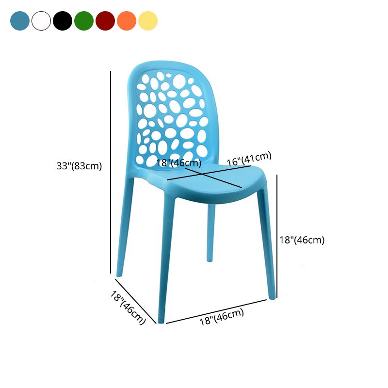 Contemporary Style Plastic Dining Chair Armless Dining Side Chair for Kitchen (Set of 4) Clearhalo ' kitchen&dining_furn' 'Dining Chairs' 'Dining Tables & Seating' 'dining_chair' 'furn' 'furn_dining_chair' 'Furniture' 'furniture_dining_chair' 'Kitchen & Dining Furniture' 'kitchen' 1200x1200_4f31278c-b257-4c65-9cc6-0445e69c43ea