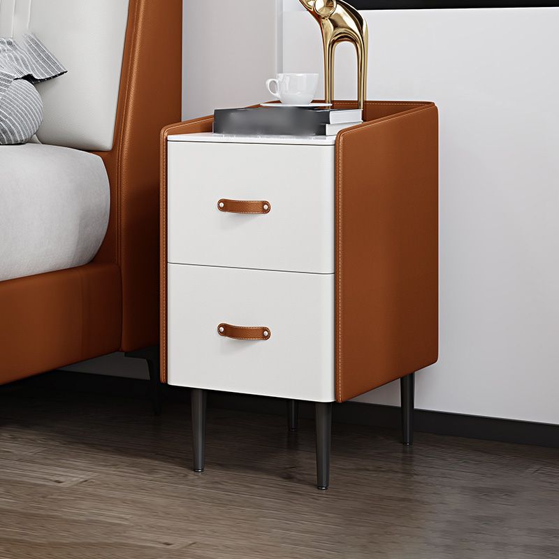 22 "H Lit moderne table de pierre de rangement supérieur de rangement Imitation de nuit en bois avec jambes