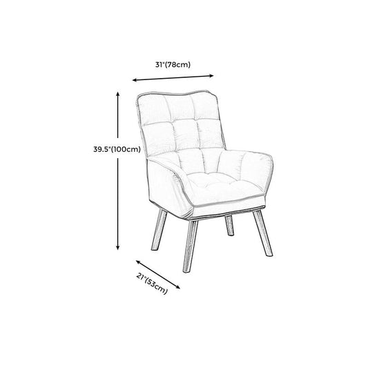 PU Leather Arm Chair 30.70" L x 20.86" W x 39.37" H Biscuit Back Accent Armchair Clearhalo 'Accent Chairs' 'accent_chairs' 'Chairs & Seating' 'furn' 'furn_accent_chairs' 'Furniture' 'Living Room Furniture' 1200x1200_4f3351d7-d844-4100-971c-cfda39360c43