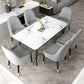 Glam Faux Leather Dining Chairs Metal Arm Dining Room Chairs for Restaurant Use Clearhalo 'Dining Chairs' 'Dining Tables & Seating' 'dining_chair' 'furn' 'furn_dining_chair' 'Furniture' 'Kitchen & Dining Furniture' 1200x1200_4f34ba46-e14b-46c4-ae5f-ad3d0ccd2df7