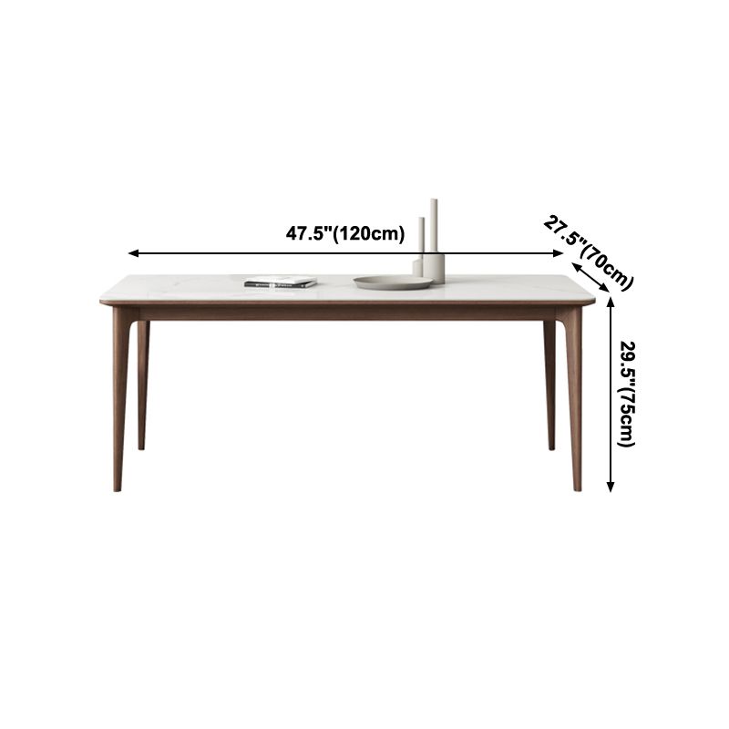 4 Legs Dining Site Table Midcentury Style Stone Dinette Table for Home Kitchen Clearhalo ' dining_table' 'Dining Tables & Seating' 'Dining Tables' 'furn' 'furn_dining_table' 'Furniture' 'furniture_dining_table' 'Kitchen & Dining Furniture' 'kitchen&dining_furn' 'kitchen' 'kitchen_dining_table' 1200x1200_4f3605be-32a9-4a6c-8641-e1fbb9e04e04
