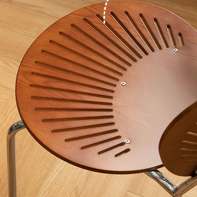 Moderne stijl eetkamerstoel houten open achterkant stoel voor eetkamer