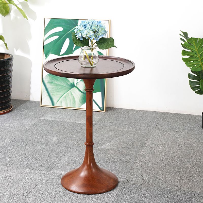 Tableau latérale rustique en bois rond en bois 25,5 "/27,5" Table de l'extrémité du piédestal de haut