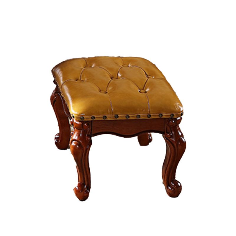 Mid-Century Modern Ottoman Faux Leather Tufted Nailhead Trim Rectangle Ottoman Clearhalo 'furn' 'furn_ottomans_poufs' 'Furniture' 'Living Room Furniture' 'Ottomans & Poufs' 'ottomans_poufs' 1200x1200_4f387f68-b092-49ef-9829-bc3e59acf8a4