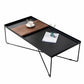 Tray Top Coffee Table Iron Cross Legs Cocktail Table in Black Clearhalo 'Coffee & Accent Tables' 'Coffee Tables' 'coffee_tables' 'furn' 'furn_coffee_tables' 'Furniture' 'Living Room Furniture' 1200x1200_4f38870a-110b-40ec-94ae-279d81f33238