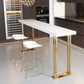 Metal Barstools Glam Armless Bar Stools with Gold Metal Legs