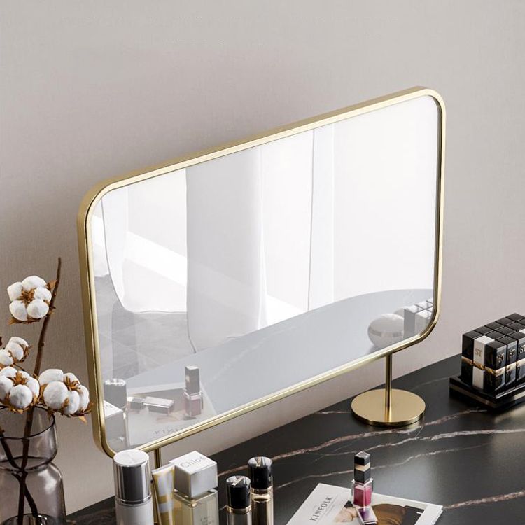 Set di vanità con 2 cassetti di stoccaggio da 17,71 "con specchio e sgabello imbottito