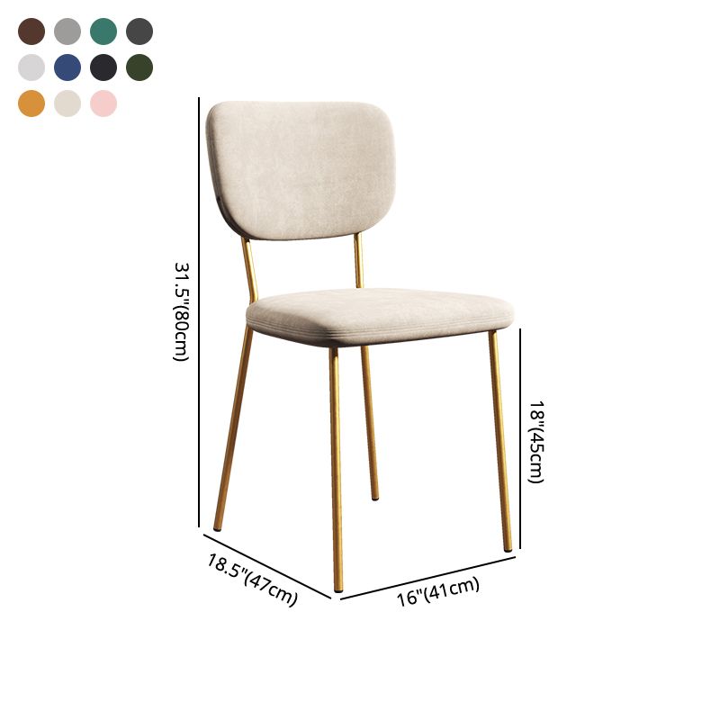 Scandinavian Style Upholstered Armless Dining Chairs Open Back Dining Side Chair Clearhalo ' kitchen&dining_furn' 'Dining Chairs' 'Dining Tables & Seating' 'dining_chair' 'furn' 'furn_dining_chair' 'Furniture' 'furniture_dining_chair' 'Kitchen & Dining Furniture' 'kitchen' 1200x1200_4f3b7c63-d923-4d0d-a06e-c472119d5e42